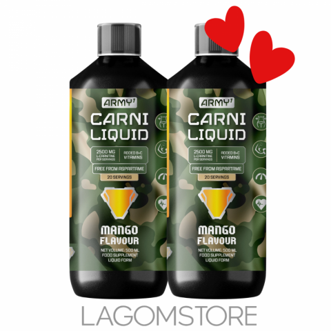 Army1 Carni liquid 500 ml – L-karnitín na spaľovanie tukov a energiu, Lagomstore.sk