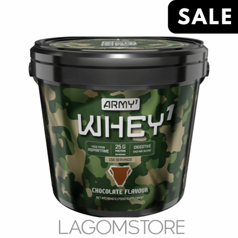ARMY1 Whey Protein 5000 g – proteínový nápoj s vysokým obsahom bielkovín, BCAA a L-glutamínom na ochranu svalov