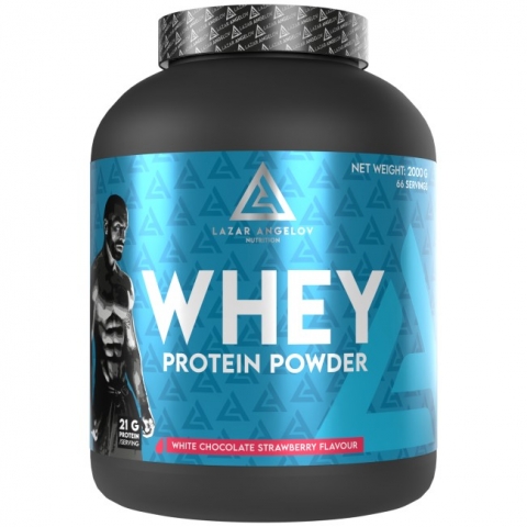 Lazar Angelov Whey Protein Powder 2000 g – prémiový srvátkový proteín s 23 g bielkovín v dávke na rast svalovej hmoty