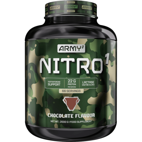 Army1 Nitro – proteín s kreatínom a tráviacimi enzýmami, ideálny na podporu testosterónu