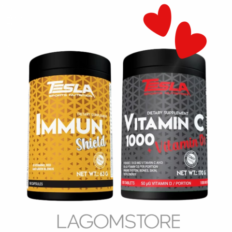 Balíček Tesla Immun Shield + Vitamin C 1000 a D3 – podpora imunity se slevou 30 %