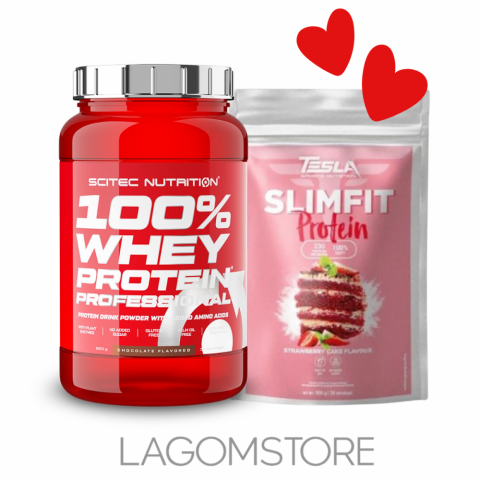 Scitec 100% Whey Protein Professional 920g + Tesla Slimfit Protein 900g Scitec 100% WHEY PROTEIN PROFESSIONAL 920G + Tesla Slim fit protein 900g