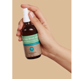 CoconutOil Cosmetics Bio Coco Ústna voda s mätou - 100 ml Coconutoil Bio Coco Ústna Voda s Mätou 100 ml pre svieži dych a každodennú starostlivosť o ústnu dutinu.
