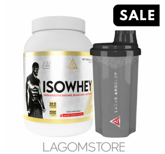 Lazar Angelov ISOWHEY 1600 g + darček shaker – prémiový proteínový izolát s rýchlou vstrebateľnosťou